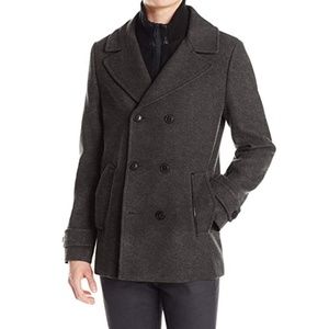SOIA & KYO Double Breasted Inner Bib Wool Coat